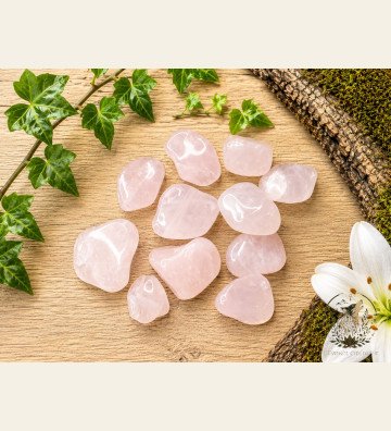 Quartz rose pierres roulées