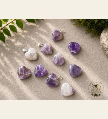 Pendentif cœur en Améthyste